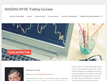 Tablet Screenshot of nasdaq-nyse-trading-courses.com
